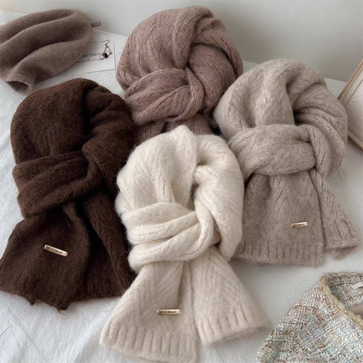 Muffler Men Wool - 고급 품질의 울 소재 스카프, 여성용