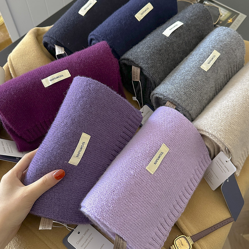 Muffler Men Wool - 48색 순수 울 스카프 가을 겨울