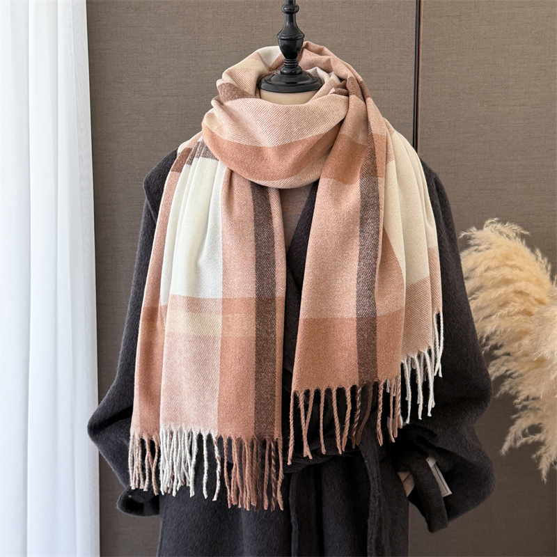 Pashmina Wrap Large - 여성용 인조 캐시미어 블랭킷 스카프 190*68CM