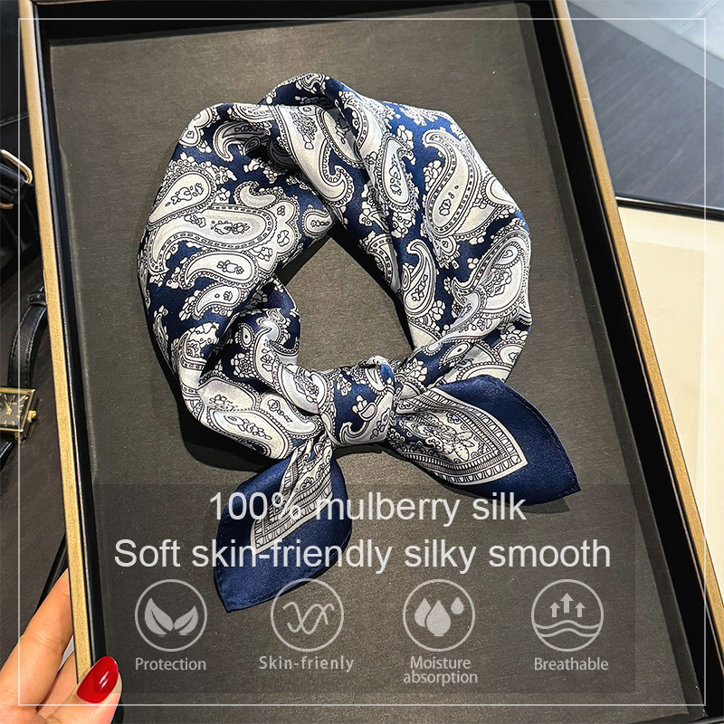 럭셔리 100% 뽕나무 실크 스카프 여성 페이즐리 프린 - Silk Neck Scarf 리뷰 및 가격