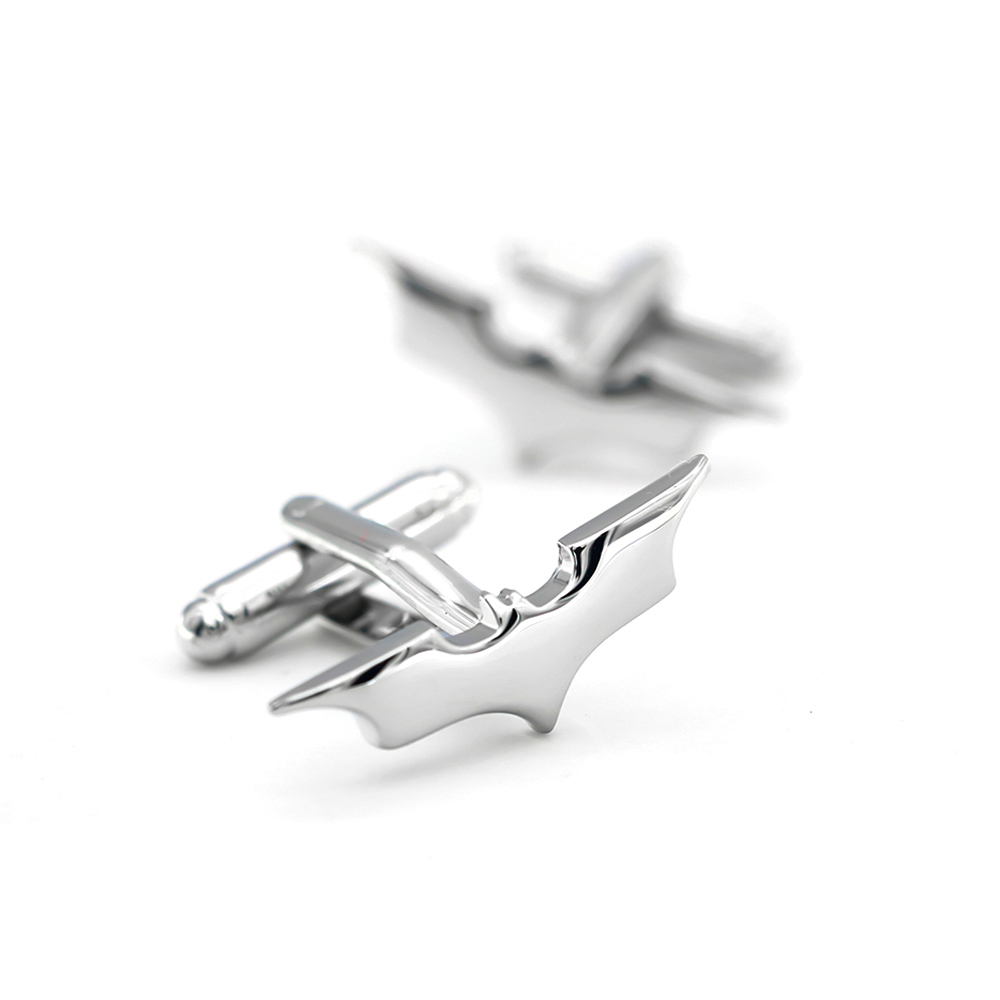 남자 박쥐 커프스 단추 빛나는 실버 컬러 슈퍼 히어로  - Tie Clip Silver 리뷰 및 가격