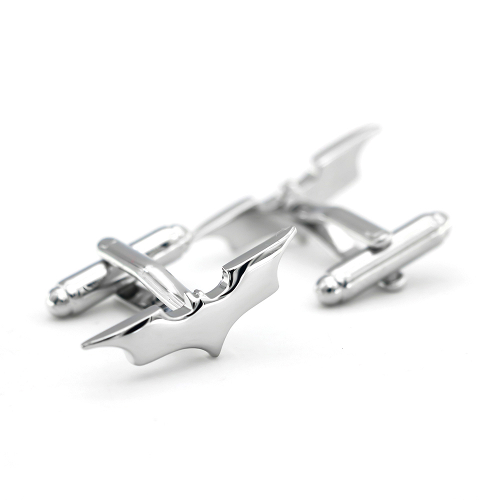 남자 박쥐 커프스 단추 빛나는 실버 컬러 슈퍼 히어로  - Tie Clip Silver 리뷰 및 가격