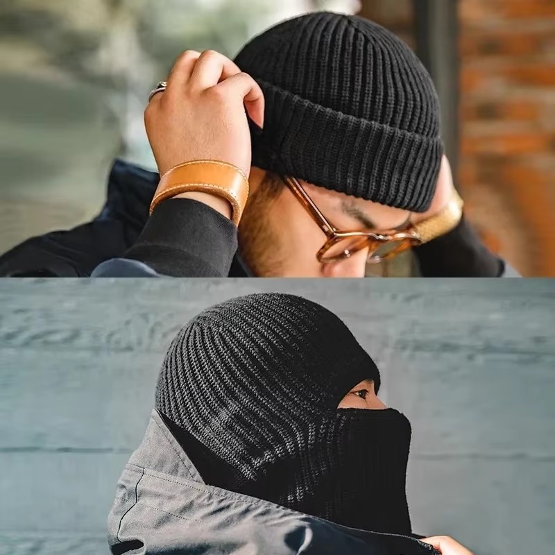 남성 겨울 Skullies Beanies 여성용 모자  - Muffler Men Wool 리뷰 및 가격