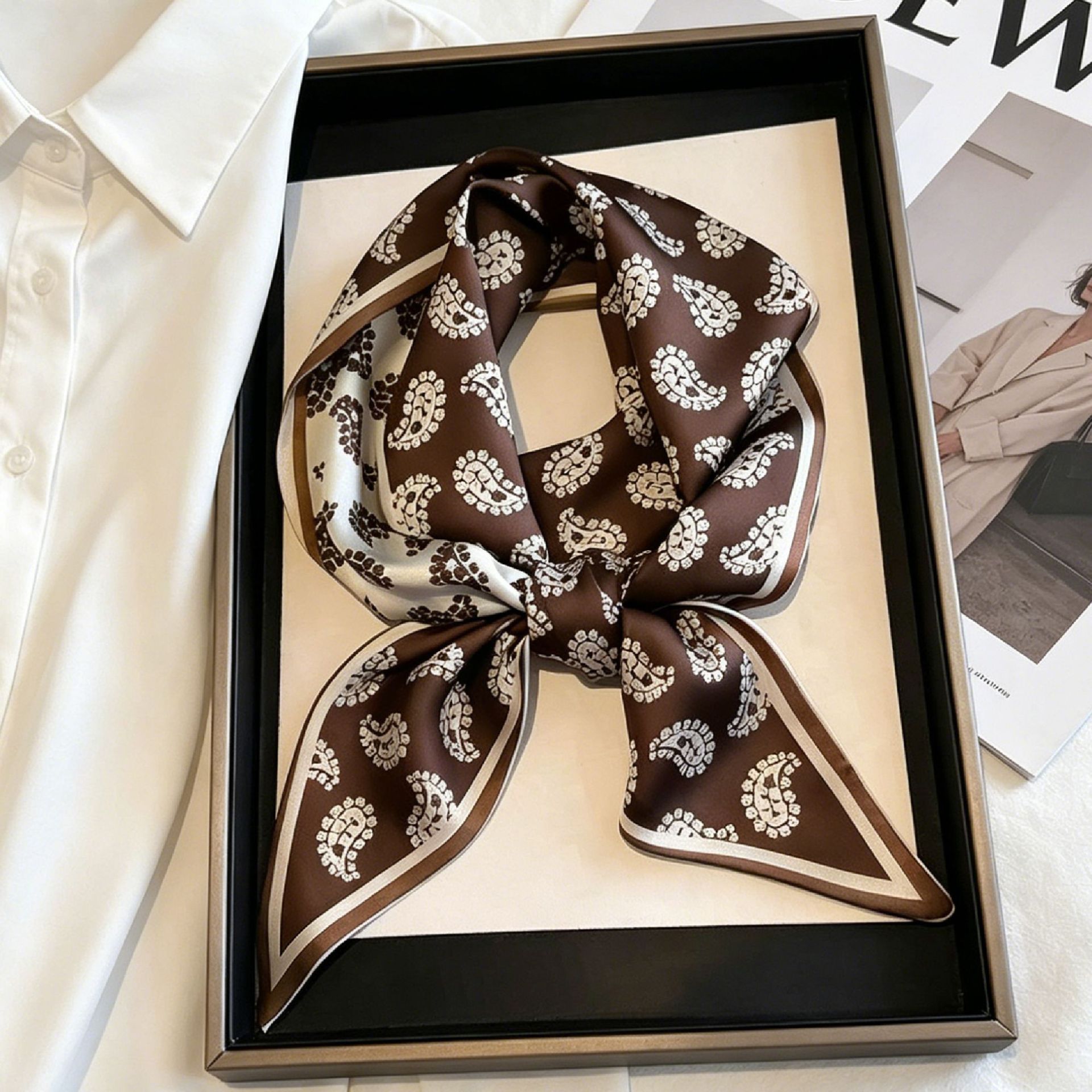 럭셔리 롱 네크스카프 스키니 헤어밴드 여성 실크 스카프 - Head Wrap Turban 리뷰 및 가격