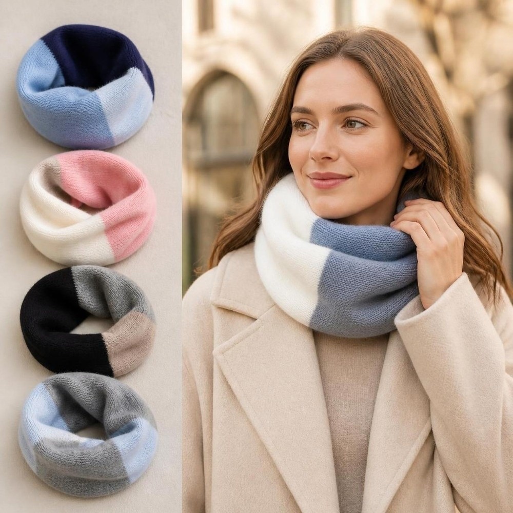 부드러운 배색 무한대 스카프 방풍 니트 루프 넥 게이터 - Infinity Scarf Knit 리뷰 및 가격