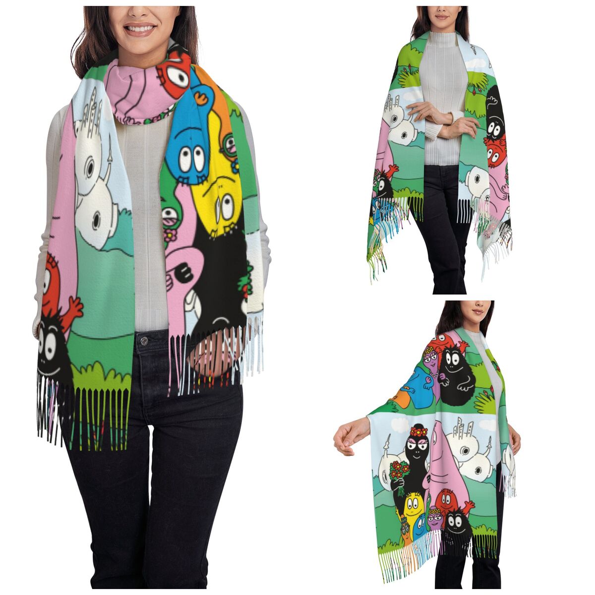레 바바파파 가족 숄 여성용 겨울 따뜻한 대형 롱 스카 - Pashmina Wrap Large 리뷰 및 가격