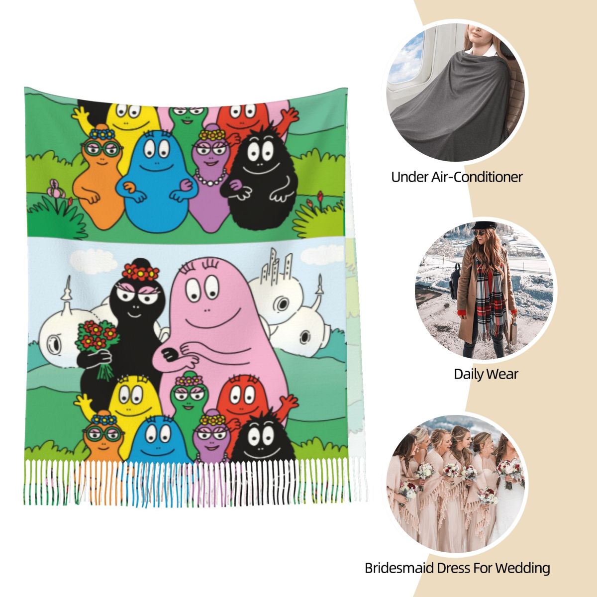 레 바바파파 가족 숄 여성용 겨울 따뜻한 대형 롱 스카 - Pashmina Wrap Large 리뷰 및 가격