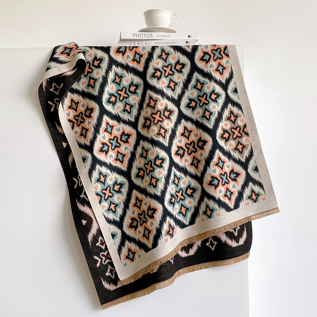 여성용 리버시블 인조 캐시미어 스카프 겨울용 두꺼운 따 - Woven Scarf Blanket 리뷰 및 가격
