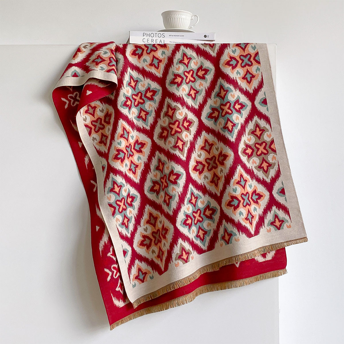 여성용 리버시블 인조 캐시미어 스카프 겨울용 두꺼운 따 - Woven Scarf Blanket 리뷰 및 가격