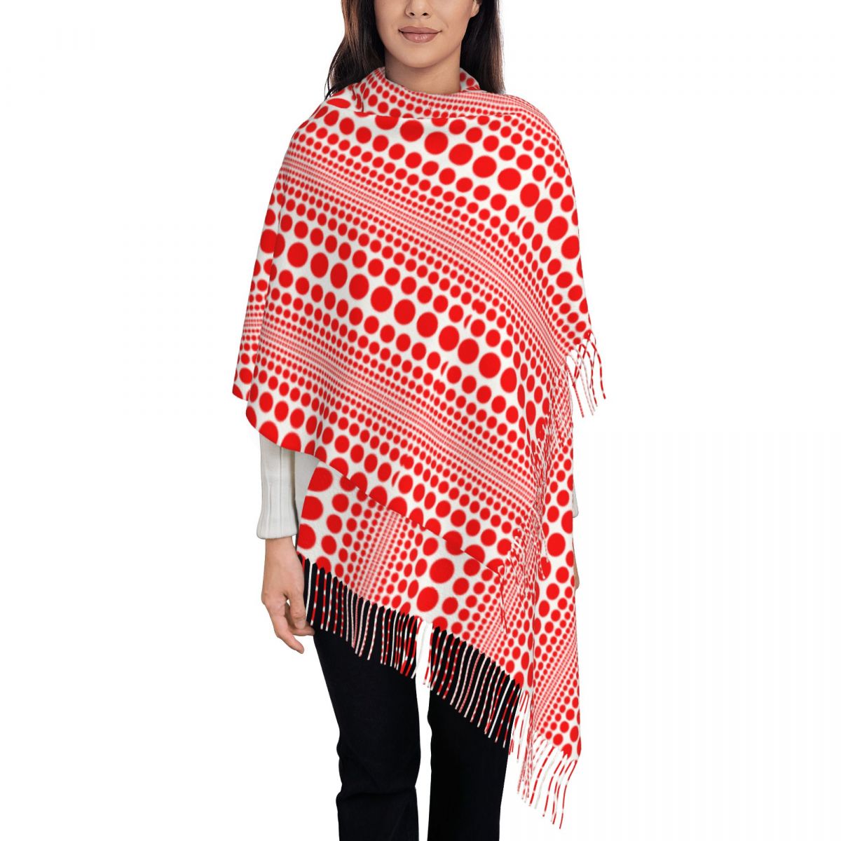 여성용 빨간색 무한대 무늬의 도트 스카프, 따뜻한 겨울 - Infinity Scarf Knit 리뷰 및 가격
