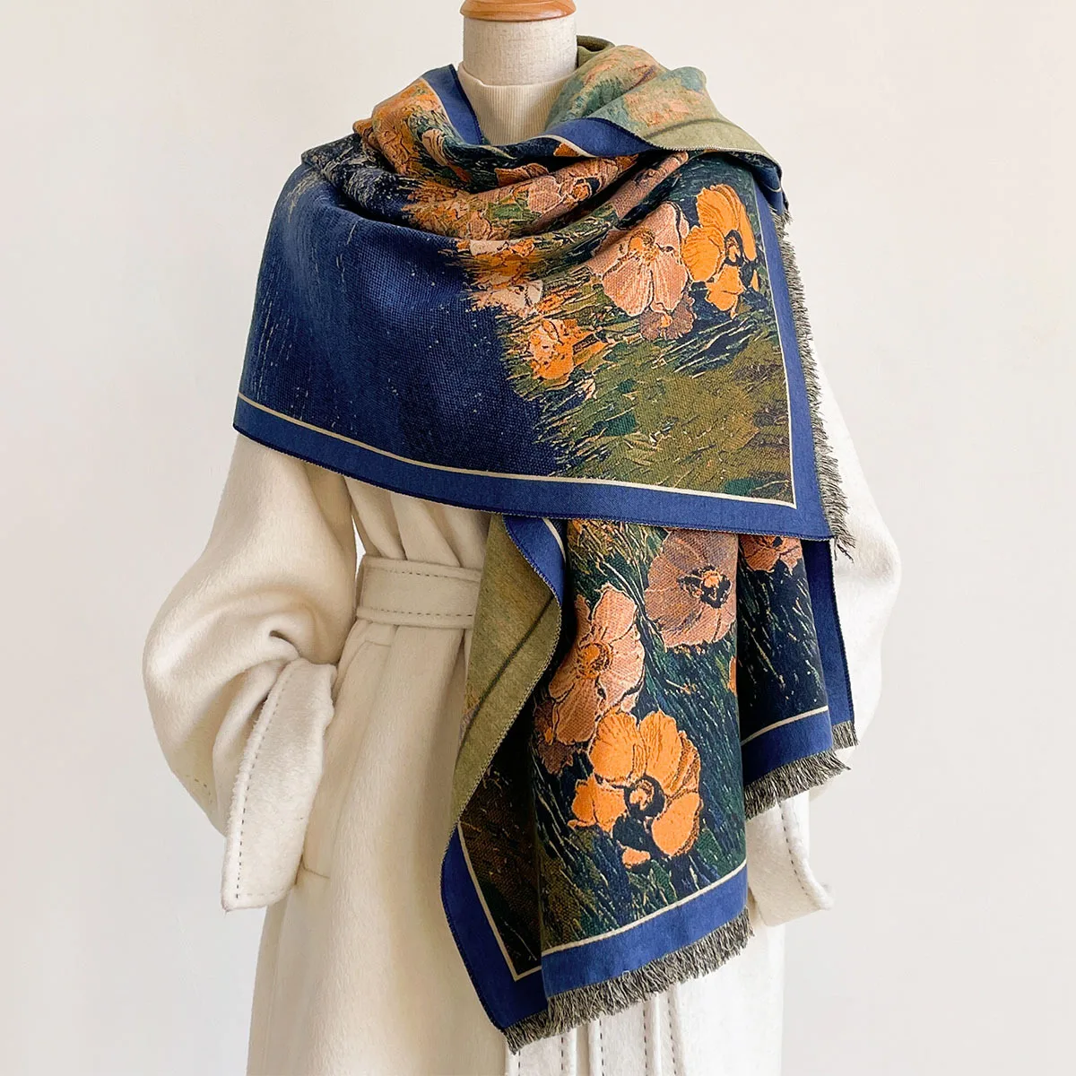 여성용 모조 캐시미어 스카프, 술 장식, 두툼하고 따뜻 - Pashmina Wrap Large 리뷰 및 가격