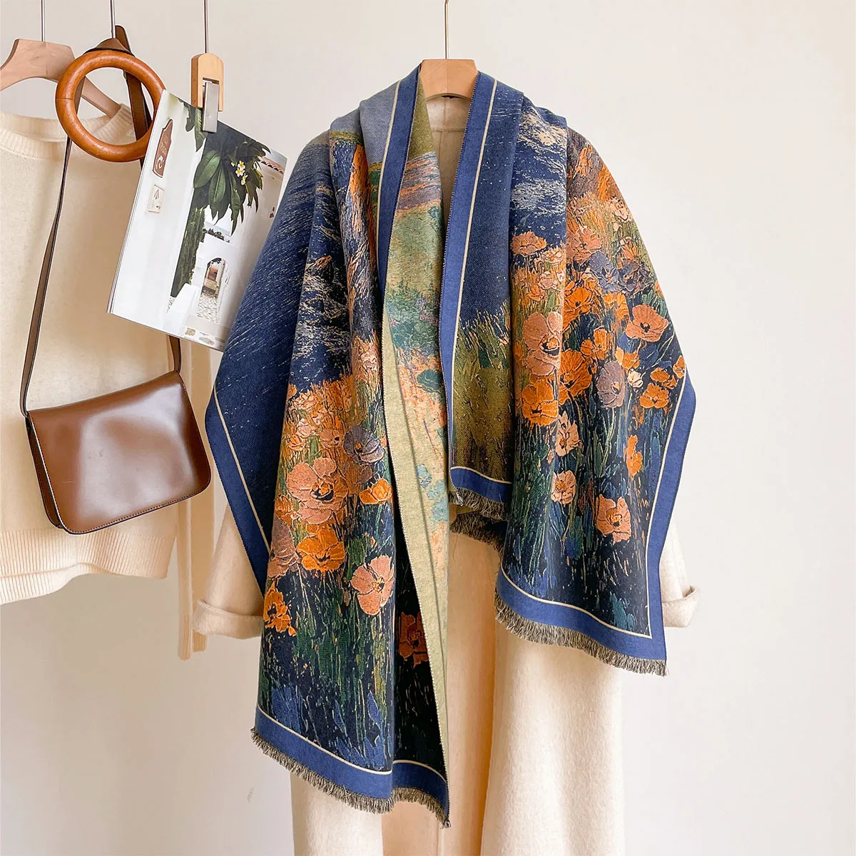 여성용 모조 캐시미어 스카프, 술 장식, 두툼하고 따뜻 - Pashmina Wrap Large 리뷰 및 가격