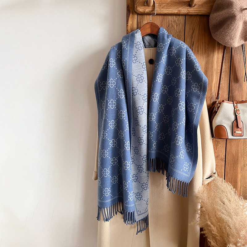 브랜드 자카드 디자인 겨울 양면 스카프 캐시미어 부드럽 - Woven Scarf Blanket 리뷰 및 가격