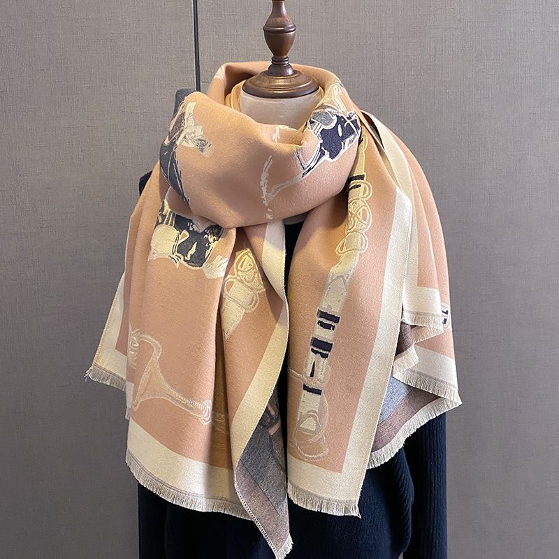 2024 럭셔리 따뜻한 파시미나 목도리 여성 스카프 두 - Woven Scarf Blanket 리뷰 및 가격