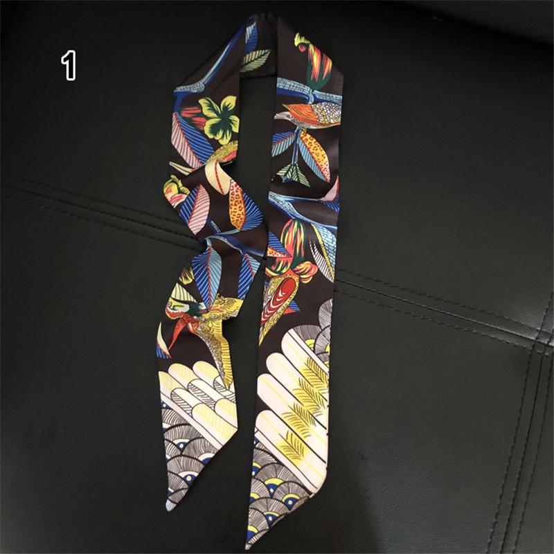 허밍버드 프린트 스키니 실크 스카프 가방, 여성용 리본 - Silk Neck Scarf 리뷰 및 가격